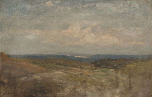 Paysage de collines, 1858. Hilly landscape.