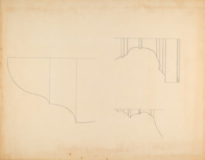 Knife and Spoon Box - Line Drawing, c. 1940.