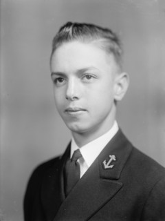 Wayne M. Brown, Midshipman - Portrait, 1933.