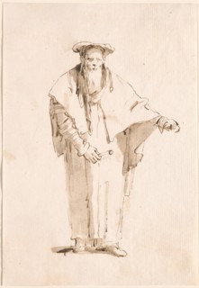 A Standing Oriental Holding a Rod, 1753/1762.