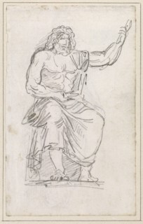 Statue of Jupiter, Seated [recto], 1754/1765.