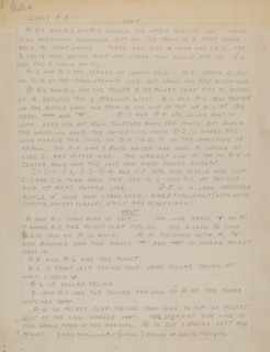 Written Instructions for Making Suit, c. 1938.