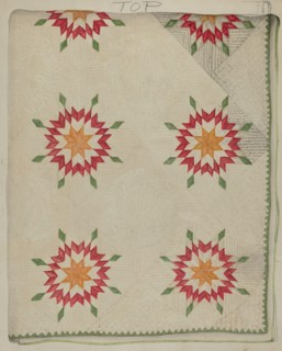 Quilt - Applique Patterns with Border, c. 1936.