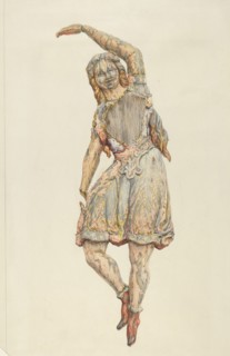 Circus wagon figure: dancing girl, probably 1938.