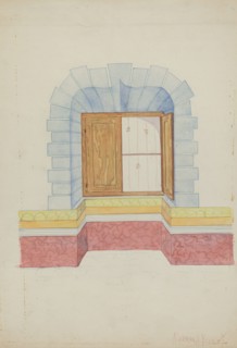 South Wall of "Governor's Room" at Mission, 1936.