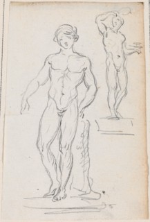 Two Statues of Male Nudes, probably c. 1754/1765.