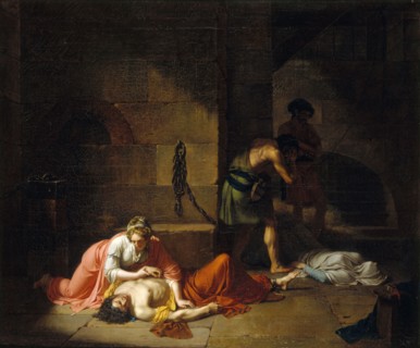 La Mort d'Agis, 1789. Creator: Nicolas Andre Monsiau.