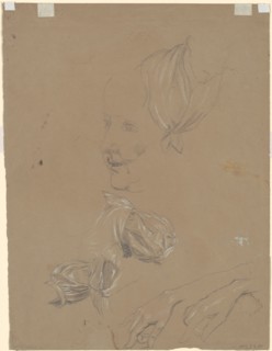 Studies of a Woman and Her Dress [verso], c. 1850-1870.
