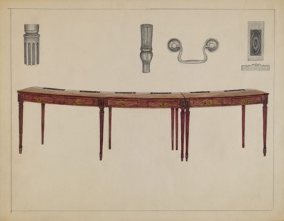 Desk (in two sections) Used by Members of Congress, 1936.