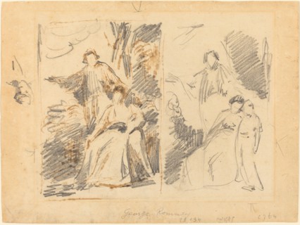 Two Studies for a Portrait of the Warren Family, c. 1768.