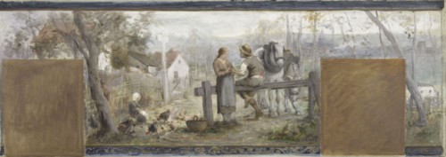 Esquisse pour la mairie de Pantin : Les fiançailles, 1887.