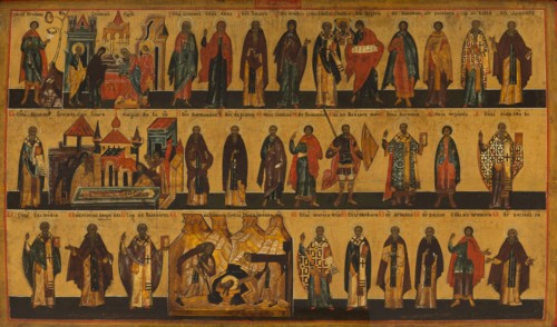 Menology of the month for February, between 1750 and 1800.