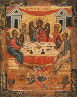 Abraham's hospitality and sacrifice, between 1675 and 1700.