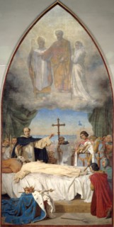 La mort de Saint Louis, 1884. Creator: Jean-Baptiste Leloir.