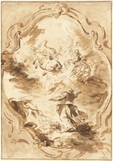 Elisha Watching Elijah Ascend in the Fiery Chariot, 1750/1755.