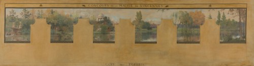 Esquisse pour la mairie de Vincennes : Le lac Daumesnil, 1898.