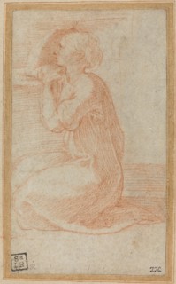 Kneeling Woman Lifting Her Hand to Her Head, in or after 1531.
