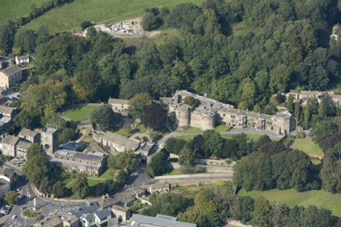 Skipton Castle and Holy Trinity Church, North Yorkshire, 2020.