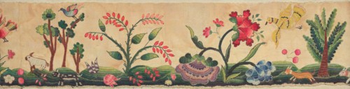 Section of Crewel Embroidery on Border of Petticoat, 1935/1942.