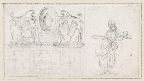 A Decorative Sculpture with a Woman Seen from Behind, 1754/1765.