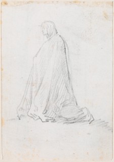 Kneeling Figure in a Hooded Robe [verso], probably c. 1754/1765.