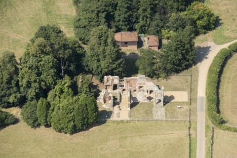 The ruined remains of Old Gorhambury House, Hertfordshire, 2020.