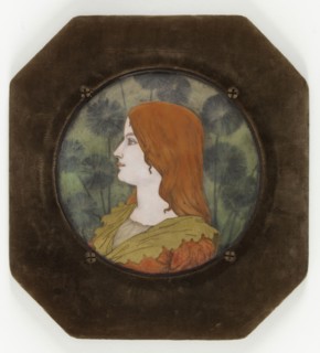 Young woman in profile, before 1895.  Creator: Etienne Tourrette.