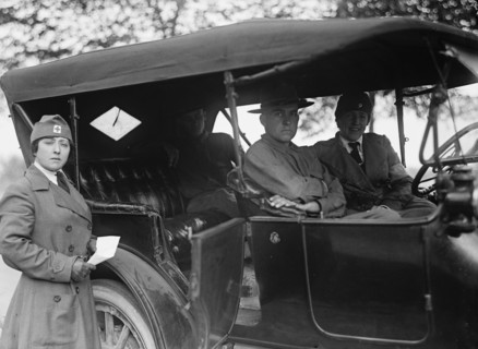 Mrs. Mendum Bloomburg, Red Cross Motor Corps, 1917. First World War.