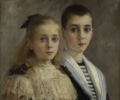Portrait de Jean et Jeanne, les enfants du professeur Joffroy, 1895.