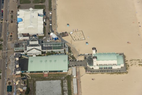 Britannia Pier and the Winter Gardens, Great Yarmouth, Norfolk, 2020.