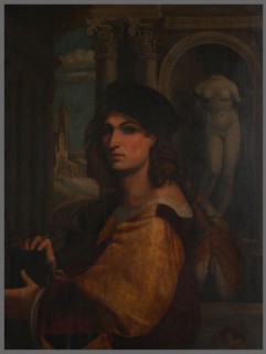 Portrait of the artist, copy after self-portrait of Domenico Capriolo.