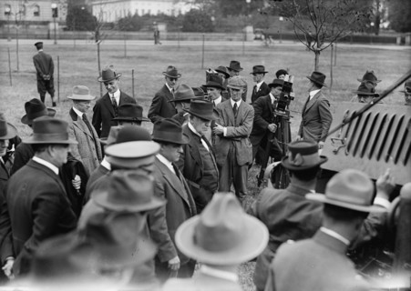 Army, U.S. Motor Truck Inspection, 1917. First World War, Washington, DC.