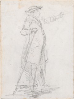 Man with a Walking Stick, Seen in Profile [recto], probably c. 1754/1765.