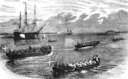 'Disembarkation of Russian Prisoners at Sheerness', 1854. Creator: Unknown.