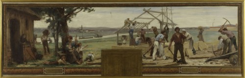 Esquisse pour la mairie de Saint Maur-des-Fossés: Famille et Travail, 1883.