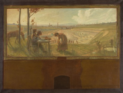 Esquisse pour la mairie de Vanves : Les carrières - Le jour du repos, 1902.