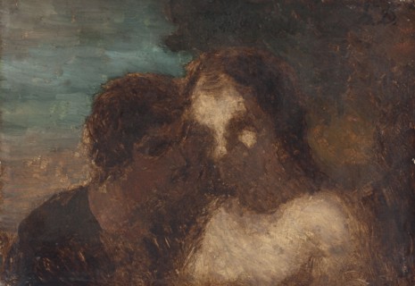 La Confidence ou Le baiser de Judas, 1859. The Secret, or the Kiss of Judas.