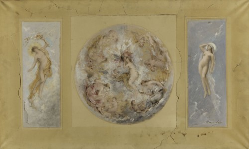 Esquisse pour la mairie de Pantin : Amour et Psyché - Le jour et la nuit, 1886.