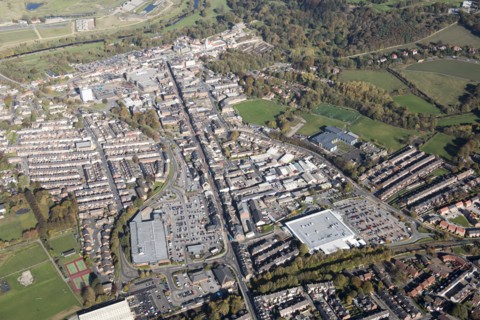 The town centre and Heritage Action Zone, Bishop Auckland, County Durham, 2018.