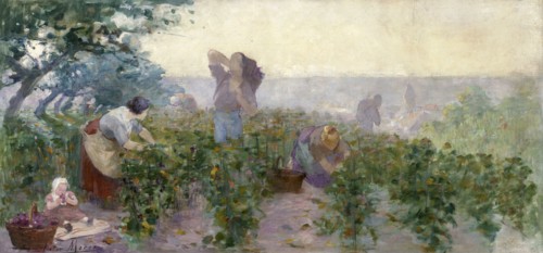 Esquisse pour la mairie de Bagnolet : Les vendanges, 1893. Creator: Victor Marec.