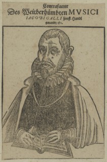 Portrait of the composer Jacobus Gallus (1550-1591), ca 1590. Private Collection.
