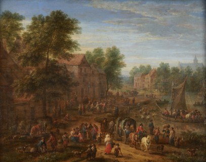 La kermesse, between 1660 and 1700. Dutch festival involving feasting and dancing.