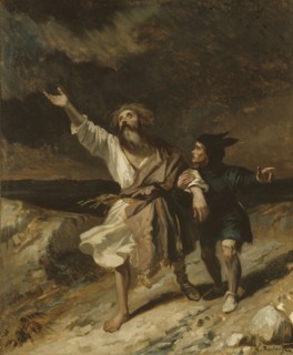Le roi Lear et son fou pendant la tempête, 1836. Creator: Louis Candide Boulanger.