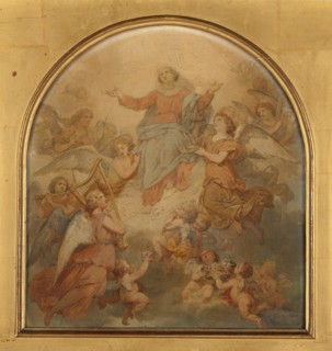 Esquisse pour l'église Saint-Nicolas-du-Chardonnet : La Vierge Triomphante, 1857. T