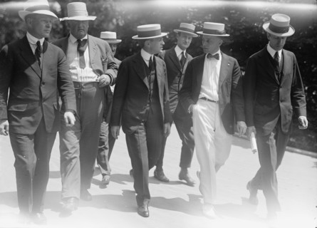 Newton Diehl Baker, Secretary of War, with Newsmen, 1917.  Creator: Harris & Ewing.