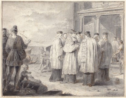 Paulinus, Cardinal and Patriarch of Aquileia, Transfers His Seat to Grado, c. 1796.
