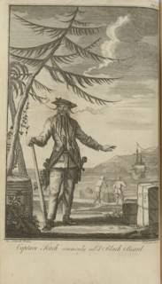 Portrait of the Pirate Edward Teach, known as Blackbeard, 1736. Private Collection.