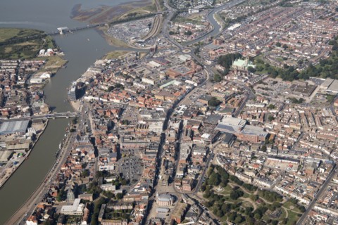The High Street Heritage Action Zone and town centre, Great Yarmouth, Norfolk, 2020.