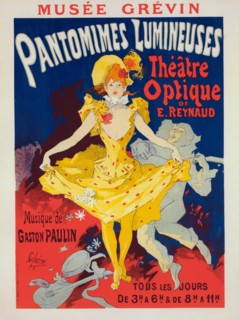 Affiche pour le Musée Grévin, "Pantomimes lumineuses"., c1896. Creator: Jules Cheret.