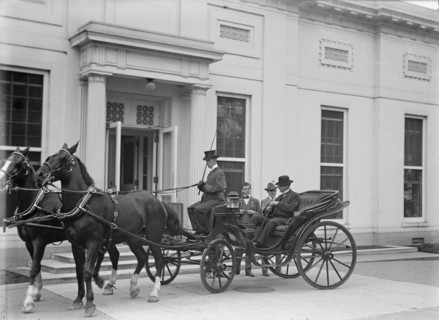 Albert Sidney Burleson, Rep. from Texas - In Carriage, 1914. Creator: Harris & Ewing.
